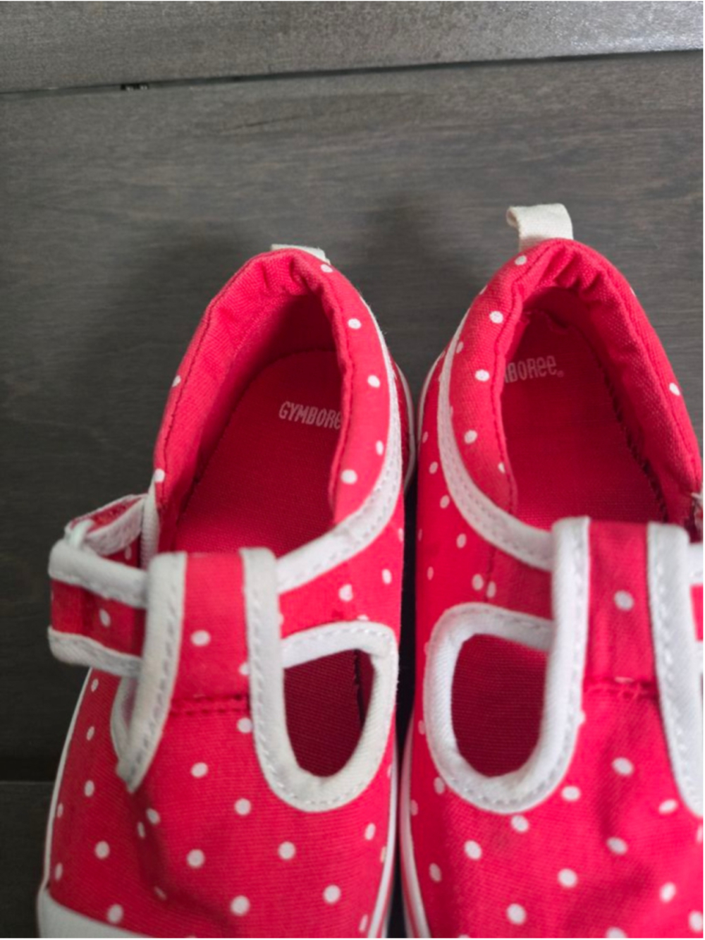 Baby Gymboree Red White Polka Dot Mary Jane Walker Shoes Size 7 - Picture 2 of 6